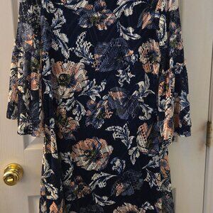 Westport Dress size medium Navy and Coral
